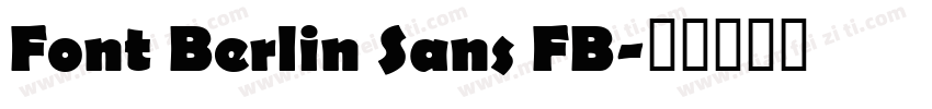 Font Berlin Sans FB字体转换